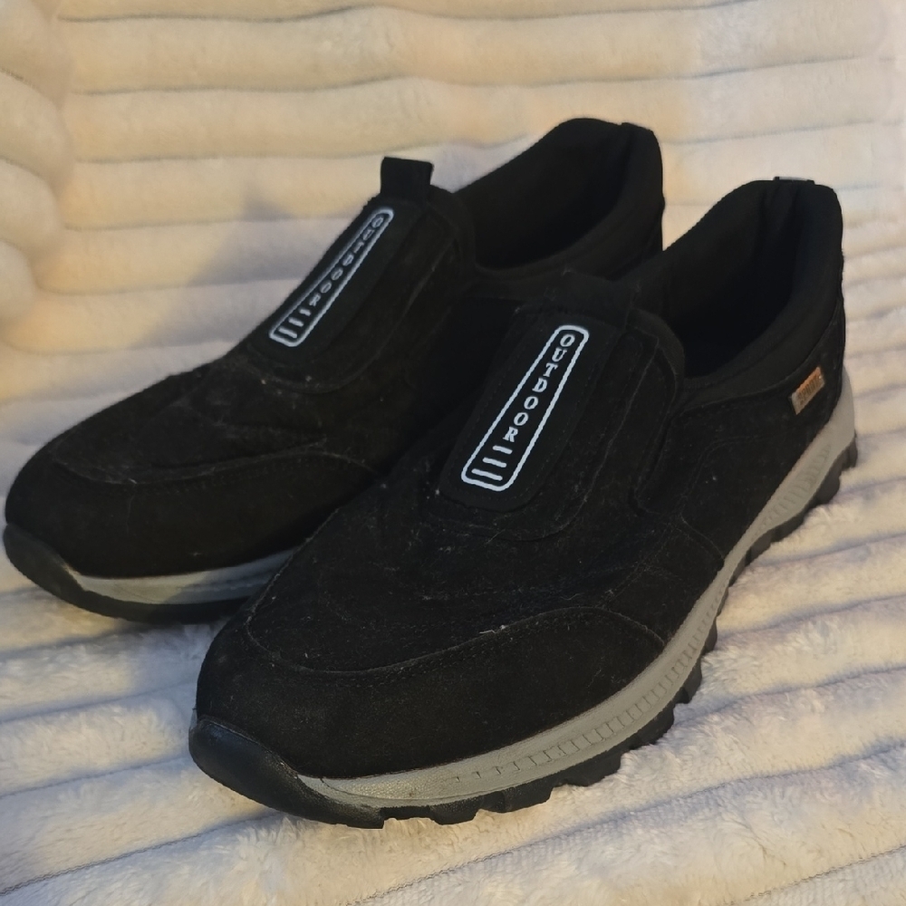 Outdoor Black and Gray Men's Slip-On Sneakers